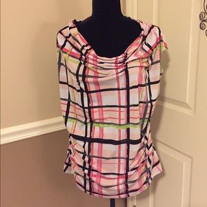 DONATED Sleeveless Cowlneck Blouse